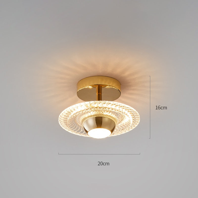 Plafonnier moderne LED en verre luxury Armaton - vue 6 sur 6