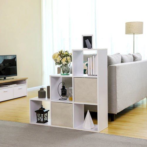 VASAGLE Stair Shelf, Bookcase, Step Shelf, Standing Shelf, with 6 Cubes, Ladder Shelf, Room Divider, Cube Shelf - vue 4 sur 8