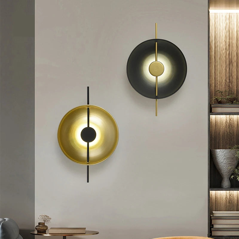 applique murale dorée à led style nordique design moderne élégance raffinée - vue 4 sur 8