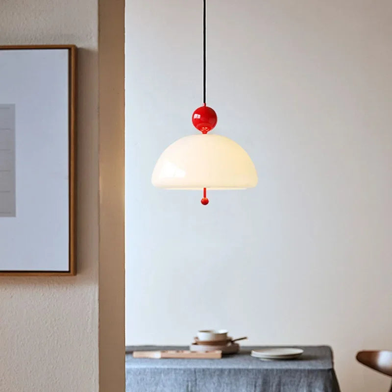 lustre rétro médiéval en verre crème pour intérieur élégant - vue 4 sur 11