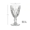 Verre à vin relief épais style rétro européen