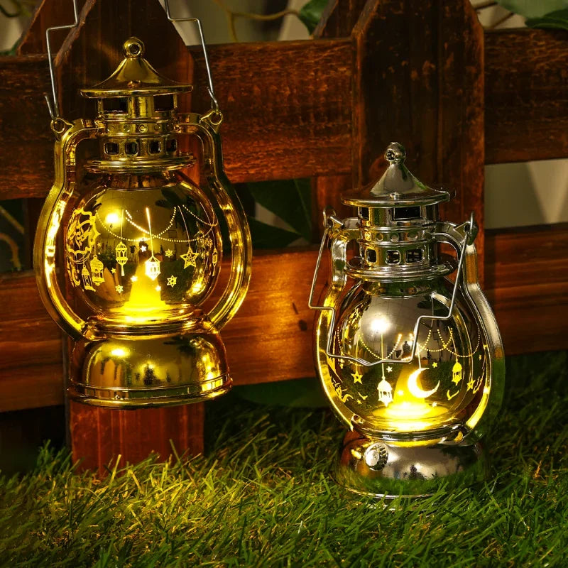 lampe à poser eid mubarak lanterne portable rétro pour décoration festive
