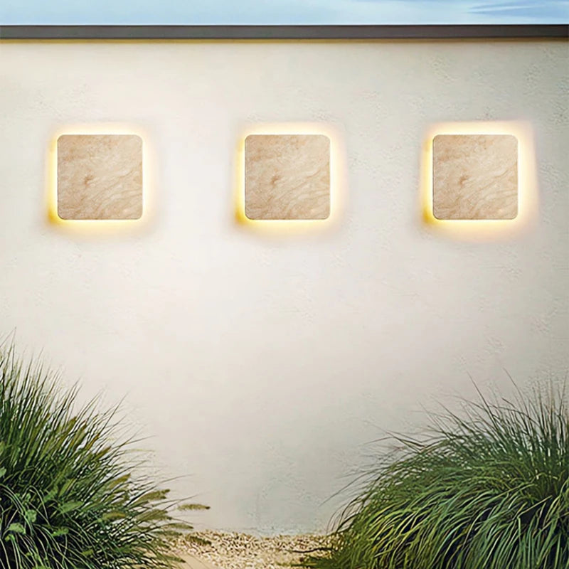 Applique murale led étanche carré décoratif pour villa