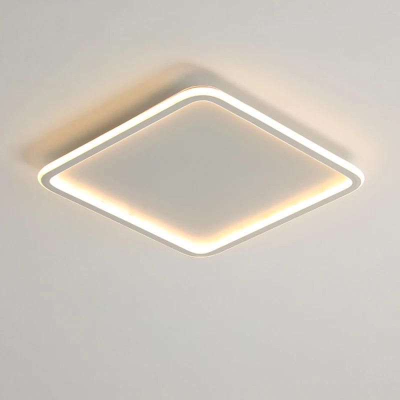 plafonnier à panneau carré ultra mince design moderne pour intérieur