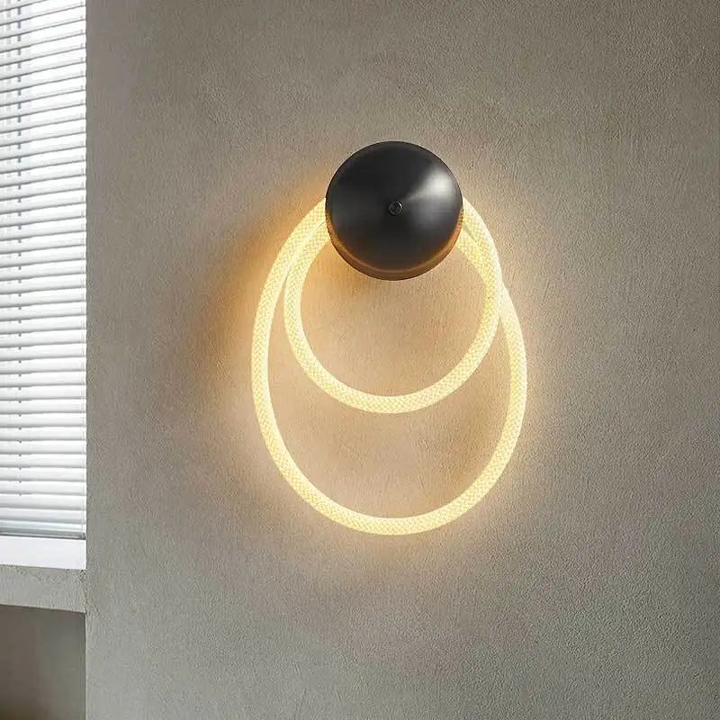 applique murale led en silicone anneau 3000k créative distinctive - vue 2 sur 10