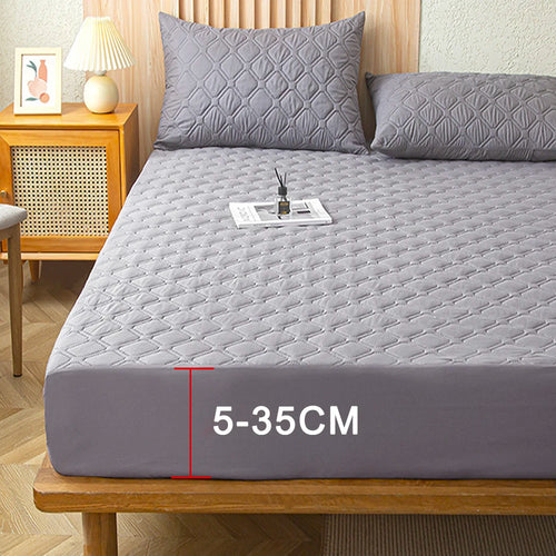 Waterproof Cotton Mattress Cover, Throw Fitted Sheet, Bed Replacement Protector, Single, Double, 140, 160, Muti Size Bed Sheets - vue 4 sur 8