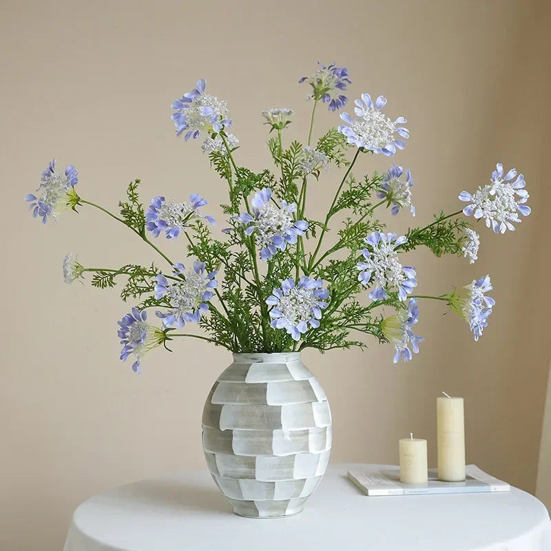 fleurs artificielles en dentelle flocons de neige décorations jardin - vue 4 sur 9
