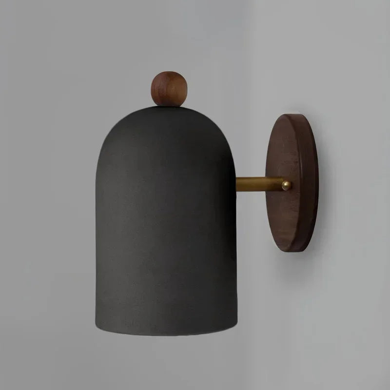 2024 Walnut Wood Iron, Simple Modern Wabi-sabi style, Wall Sconce for Bedroom, Bedside, Living, Dining Room, Corridor Aisle - vue 2 sur 10