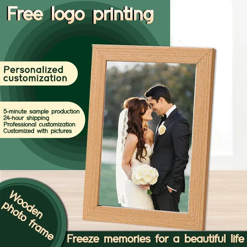 cadre photo en bois pour portraits de famille et mariages - vue 3 sur 12