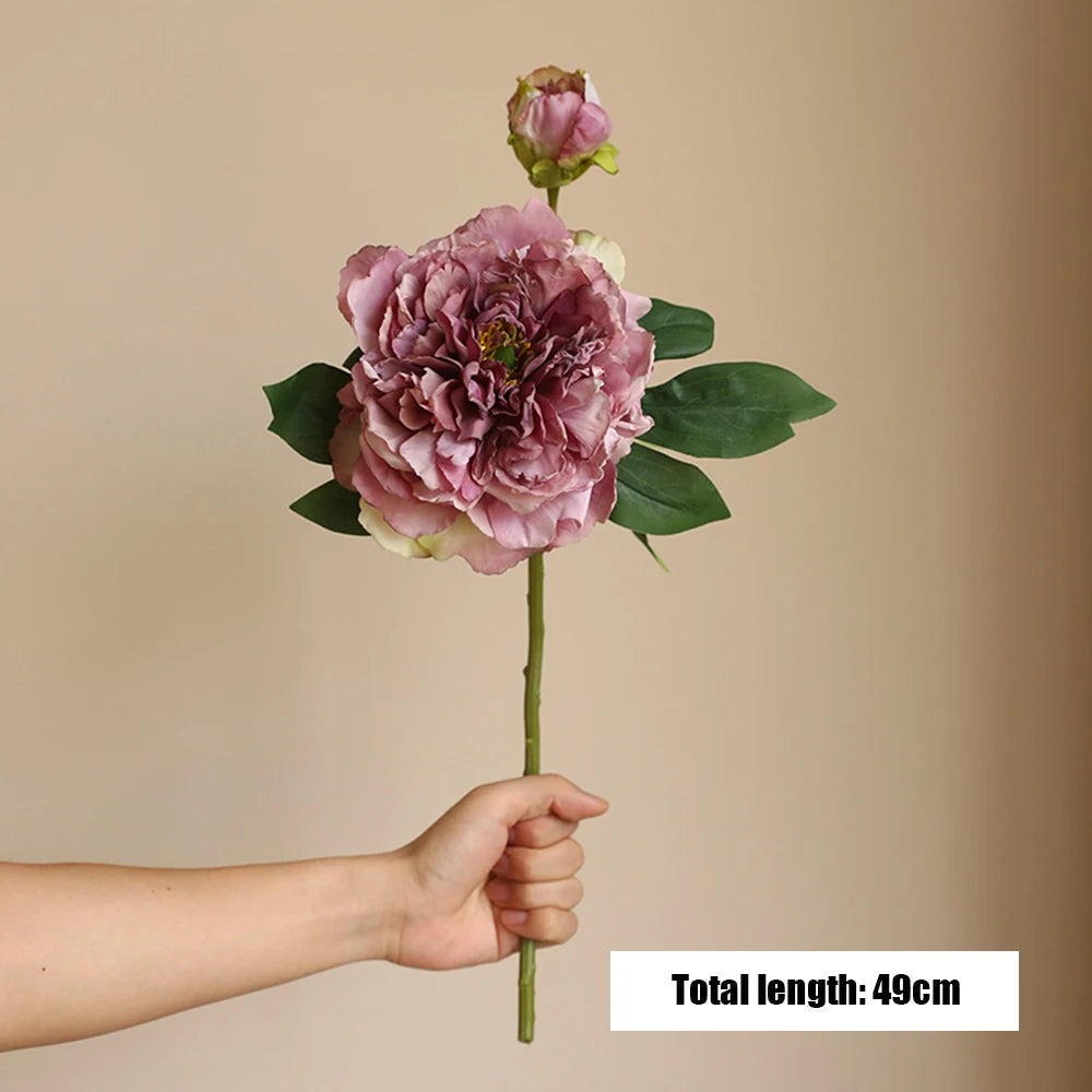 grandes fleurs artificielles de pivoine pour décoration élégante - vue 10 sur 12