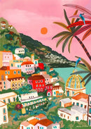 Colourful abstract landscape posters for wall decoration
