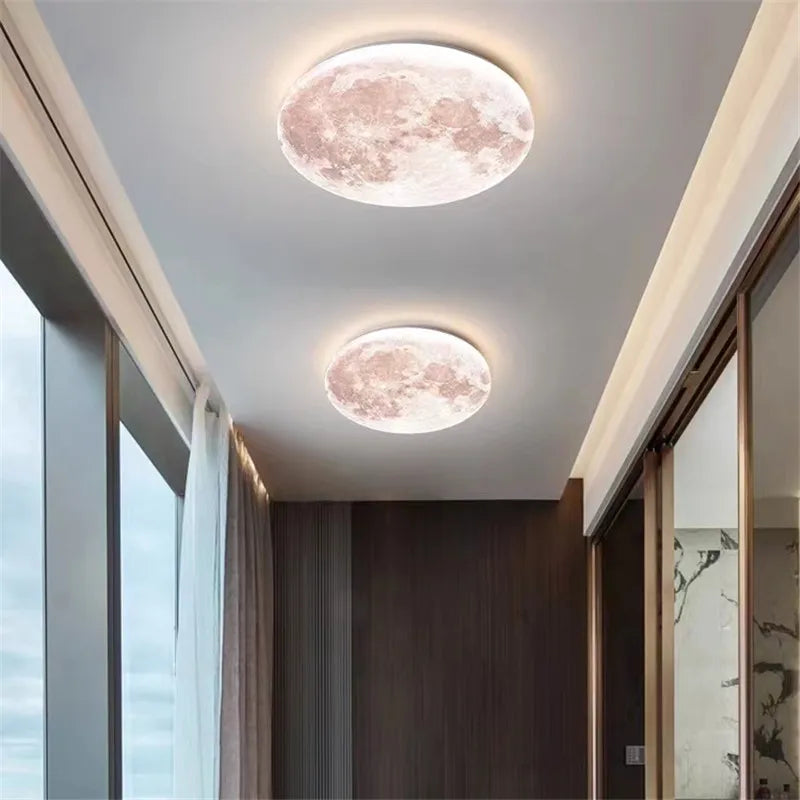 plafonnier lune créatif pour éclairage romantique dans une chambre - vue 6 sur 9