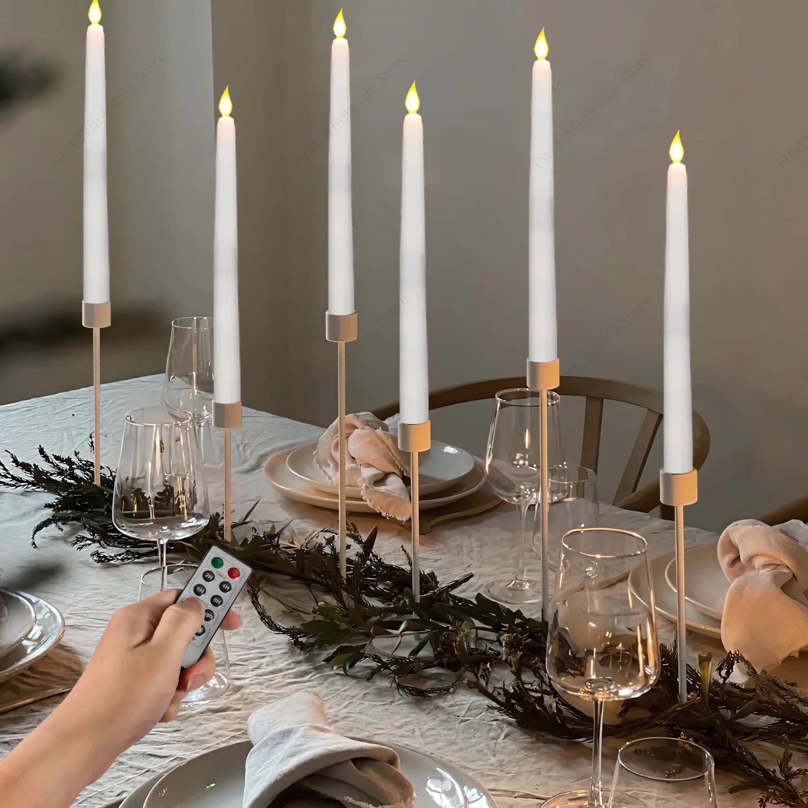 lot de 4 à 72 bougies LED scintillantes sans flamme avec télécommande - vue 4 sur 14