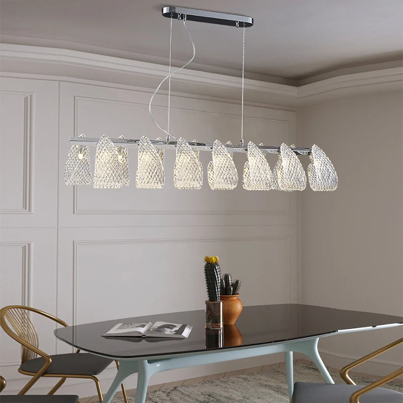 Nordique Art Déco Lustre LED Suspension Lámparas Salon Lustre Éclairage 2023 Décor À La Maison Plafond Lustre - vue 6 sur 18