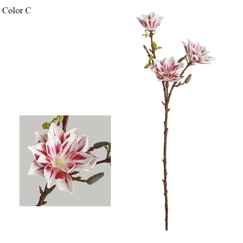 grande branche de magnolia artificielle pour décoration automnale - vue 12 sur 11