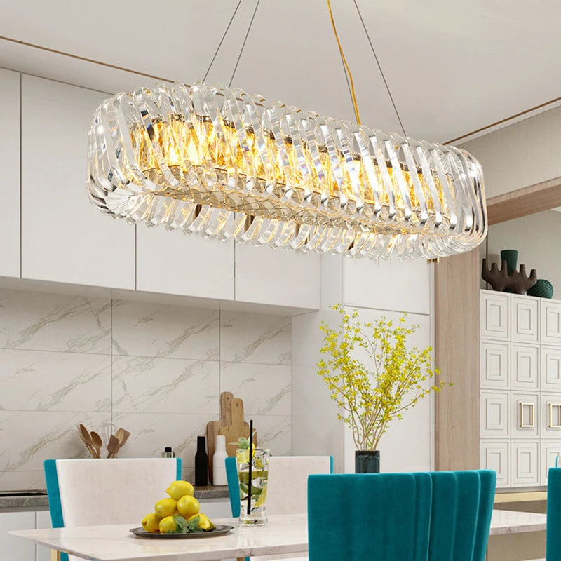 lustre en cristal lumineux pour décoration intérieure élégante et moderne - vue 4 sur 11