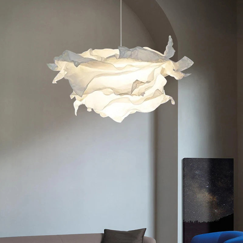 lustre minimaliste en papier led pour éclairage intérieur bricolage