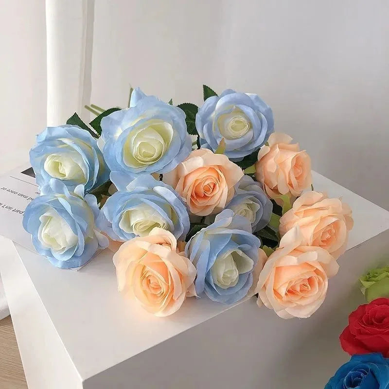 rose artificielle dégradé pour décoration fête thème féerique - vue 5 sur 16