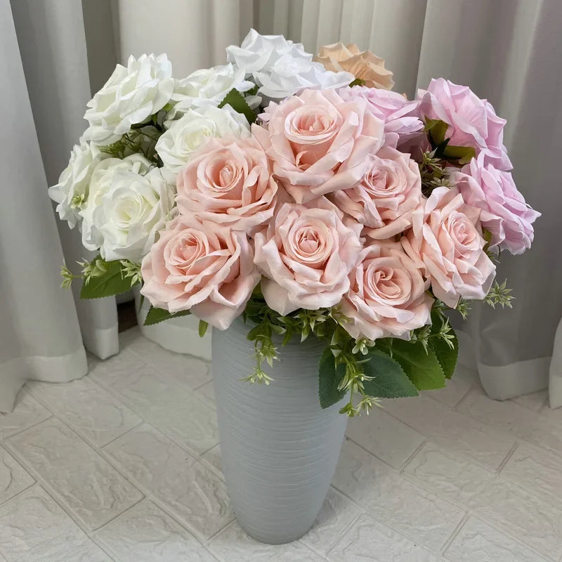 bouquet de roses artificielles décoratives pour événements et salles - vue 4 sur 15