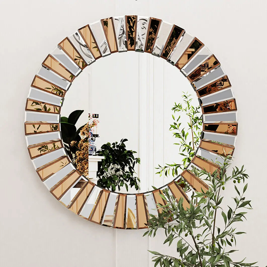 miroir décoratif mural rond pour un style contemporain - vue 2 sur 7