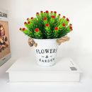 fleur artificielle en pot pour décoration créative et festive