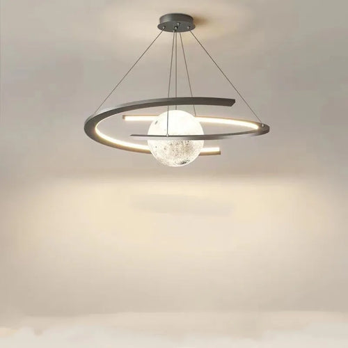Modern nordic minimalist luxury circular ceiling light - vue 6 sur 7