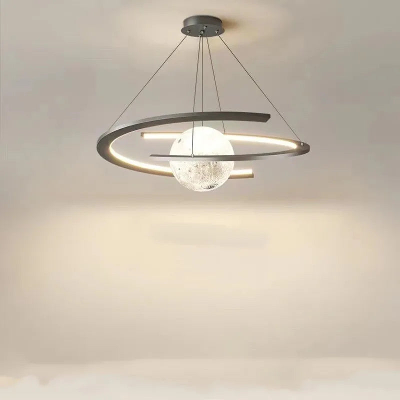 Modern nordic minimalist luxury circular ceiling light - vue 5 sur 7