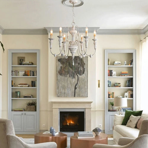lustre en bois massif pour décoration intérieure et éclairage - vue 5 sur 10