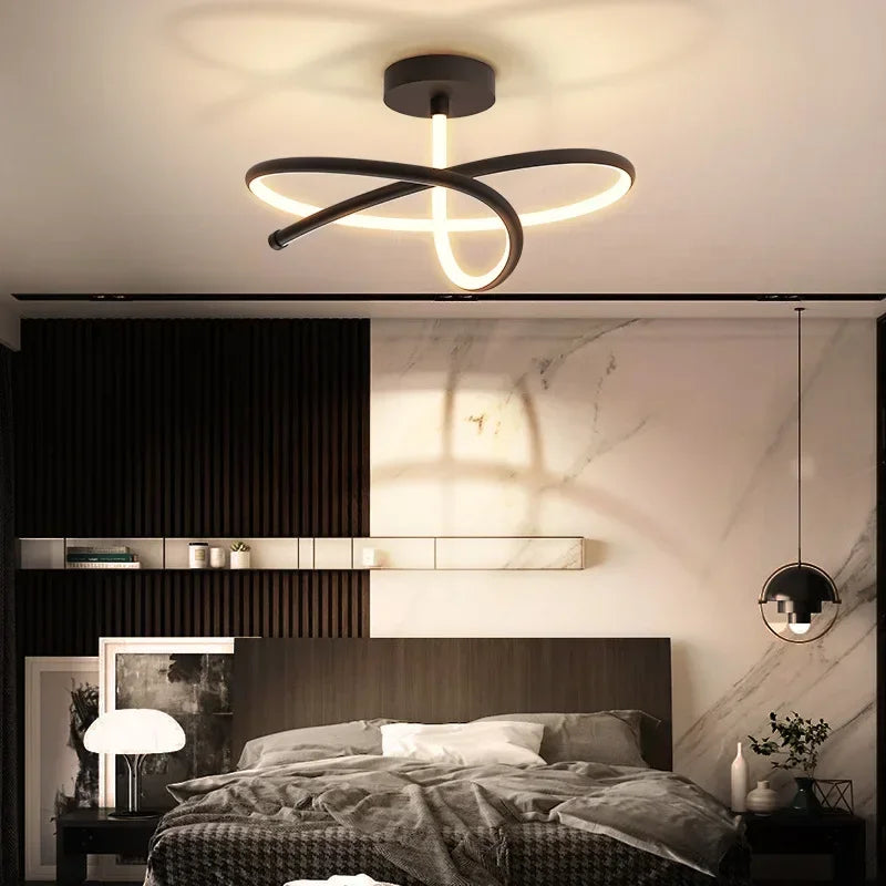 lustre moderne à leds pour décoration intérieure élégante - vue 6 sur 12