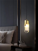 lustre en cristal cuivre design nordique pour intérieur élégant