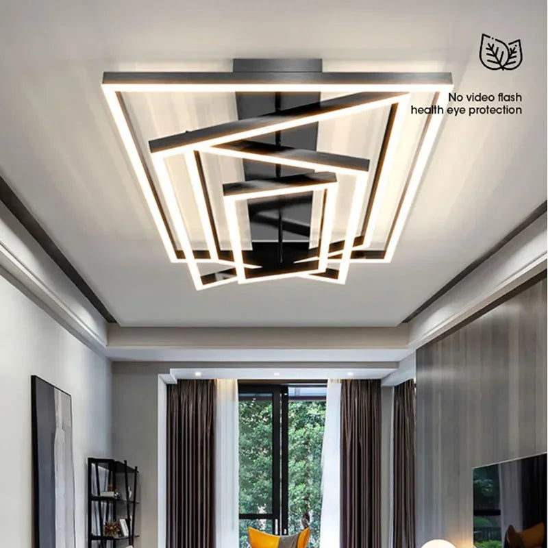 lustre style industriel à leds pour décoration intérieure moderne - vue 5 sur 12