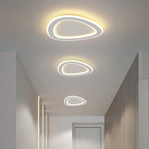 Lampe d'allée ronde Simple plafonnier à LED Dia 25cm monté plafonniers de cuisine créatifs plafonnier carré pour la maison intérieure - vue 2 sur 23