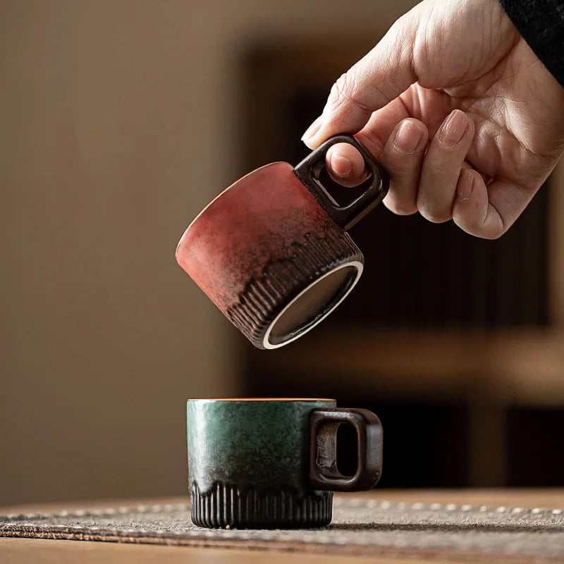 Tasse miniature ceramique style minimaliste anse chaleur - vue 6 sur 7