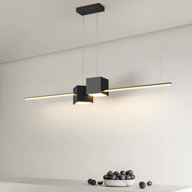 lustre led minimaliste pour éclairage intérieur moderne - vue 3 sur 10