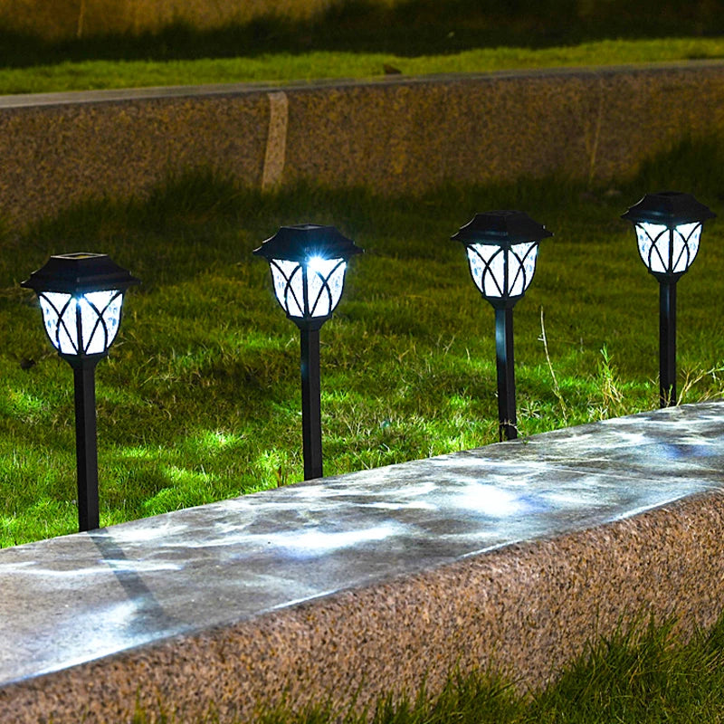 Lampes pic solaires de cour allume les lumières lumineuses de pelouse en plein air LED étanche lumières de voie solaire lumières de chemin de paysage - vue 9 sur 12