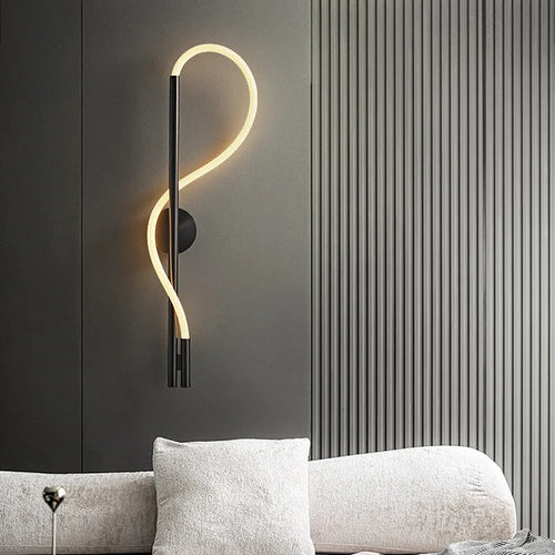 applique murale led tube acrylique 	 style acier inoxydable