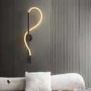 applique murale led en acier inoxydable 	 style tube acrylique