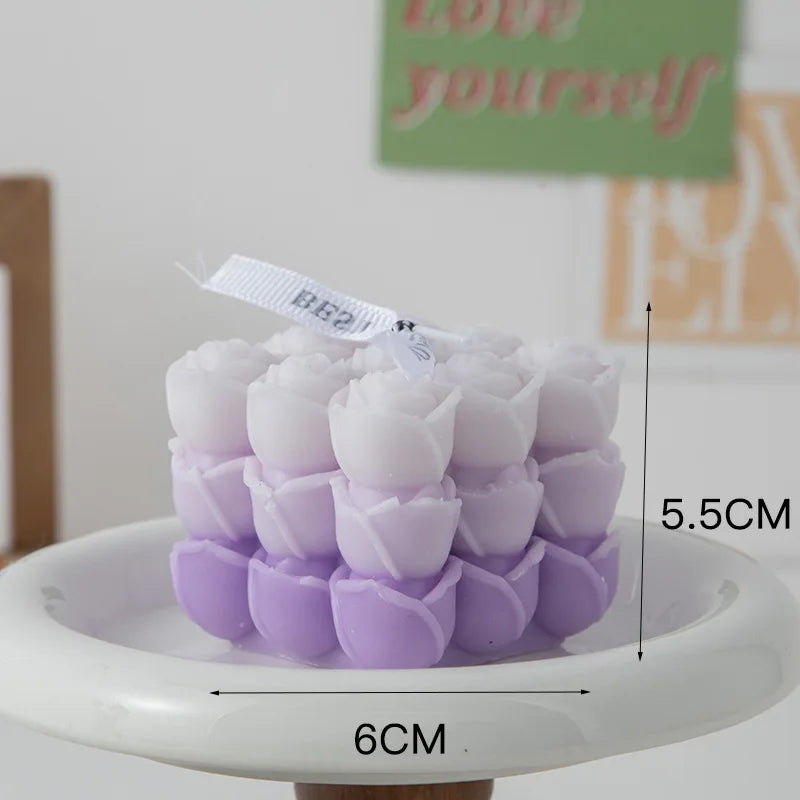 bougie parfumée big cube pour décoration moderne et aromathérapie - vue 8 sur 39