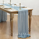 Chemin de table coton gaze style vintage mariage