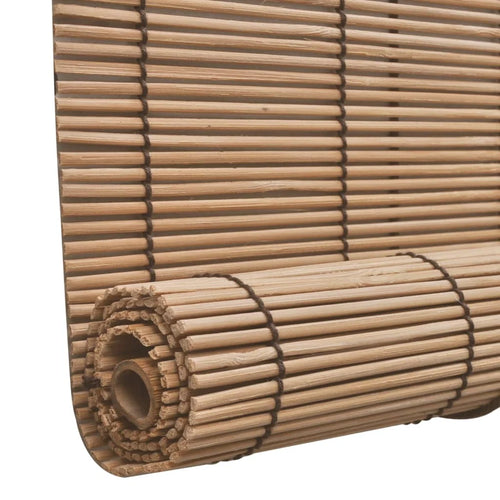 Store roulant en bambou style naturel pour fenêtre salon