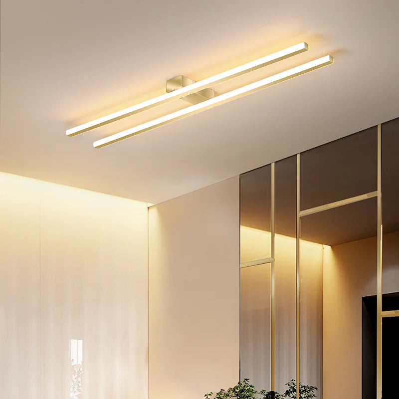 Modern decorative minimalistic double tube chandelier - vue 3 sur 16