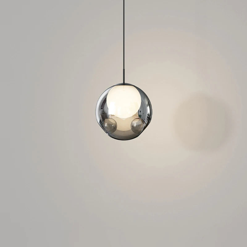 lustre nordique en verre simple suspension intérieure - vue 6 sur 7
