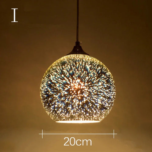 Coloured glass pendant light for modern and festive decoration - vue 15 sur 23