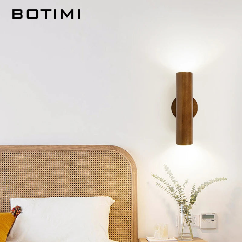 applique murale bâton bois nordique brillant bâtir vers bas - vue 4 sur 8