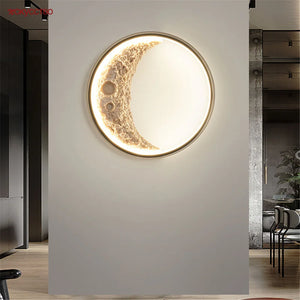 Postmodern round LED wall light for interior decoration