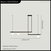 Modern minimalist chandelier for creative interior decor