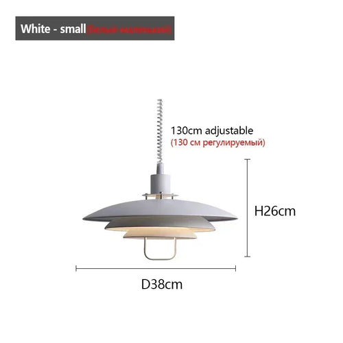 Modern adjustable pendant light with adjustable lifting and telescopic capabilities, dining room, living room, indoor decoration - vue 13 sur 12