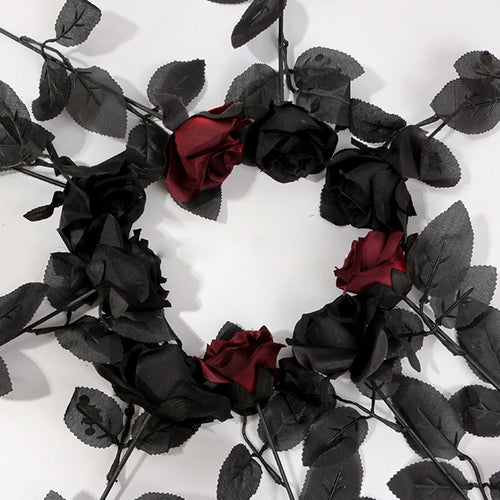 fleurs artificielles gothiques pour décoration dHalloween et maison punk - vue 2 sur 8