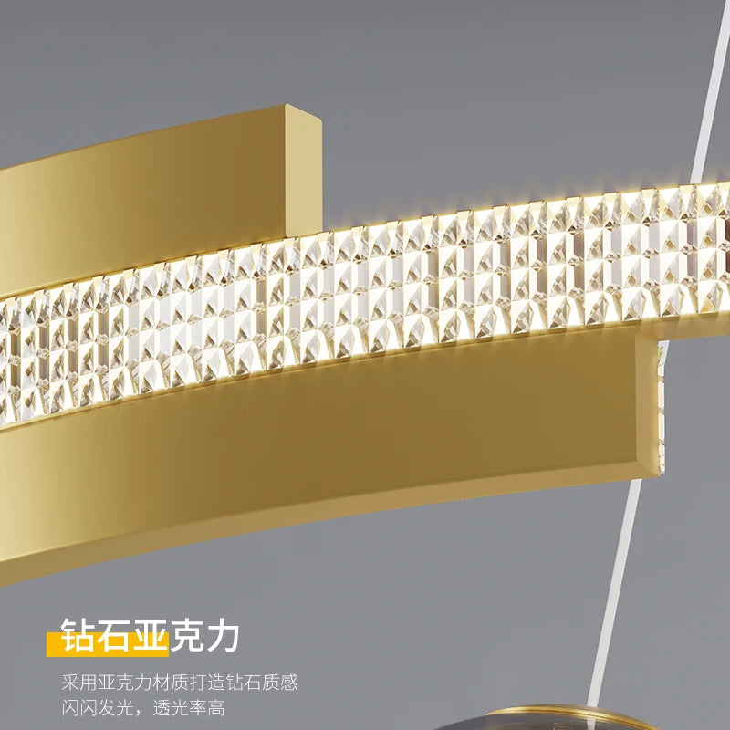 lustre moderne nordique luxe pour bar et restaurant étoilé - vue 6 sur 8