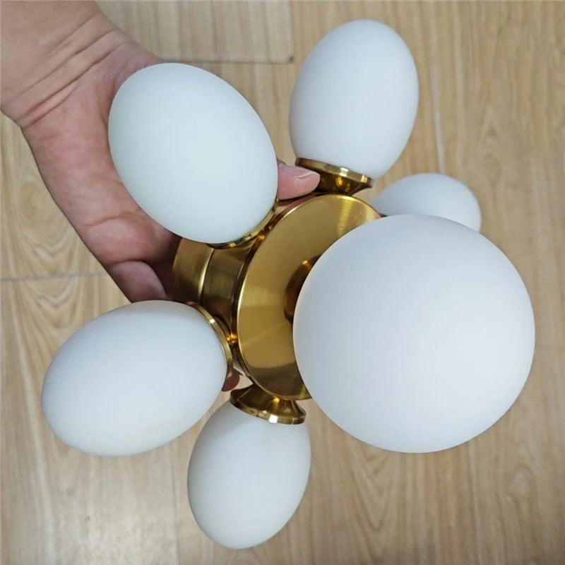 plafonnier moderne en verre tournesol pour chambre d'enfant décoratif - vue 7 sur 7